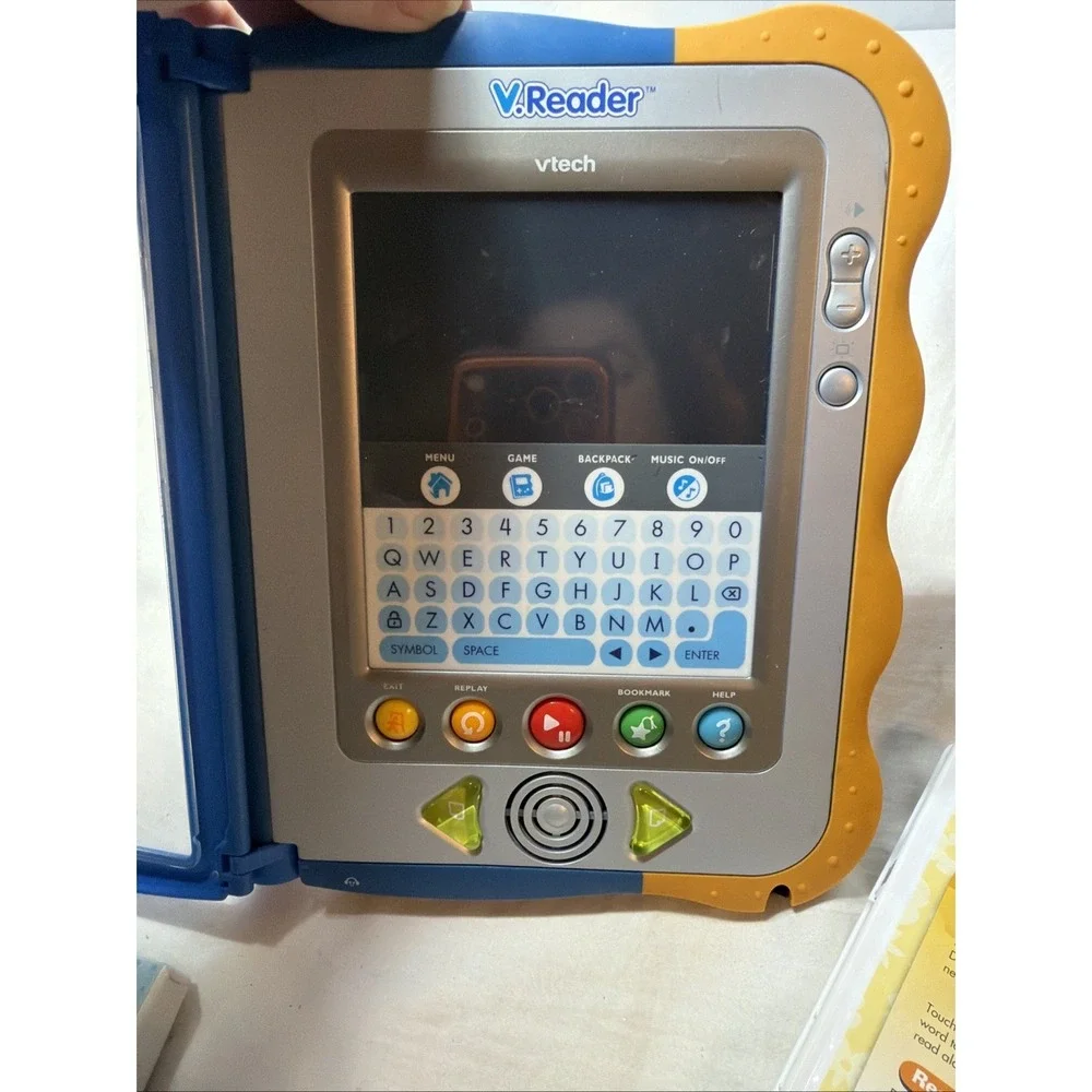 V.Reader By Vtech And 3 Cartridges No Charger UNTESTED